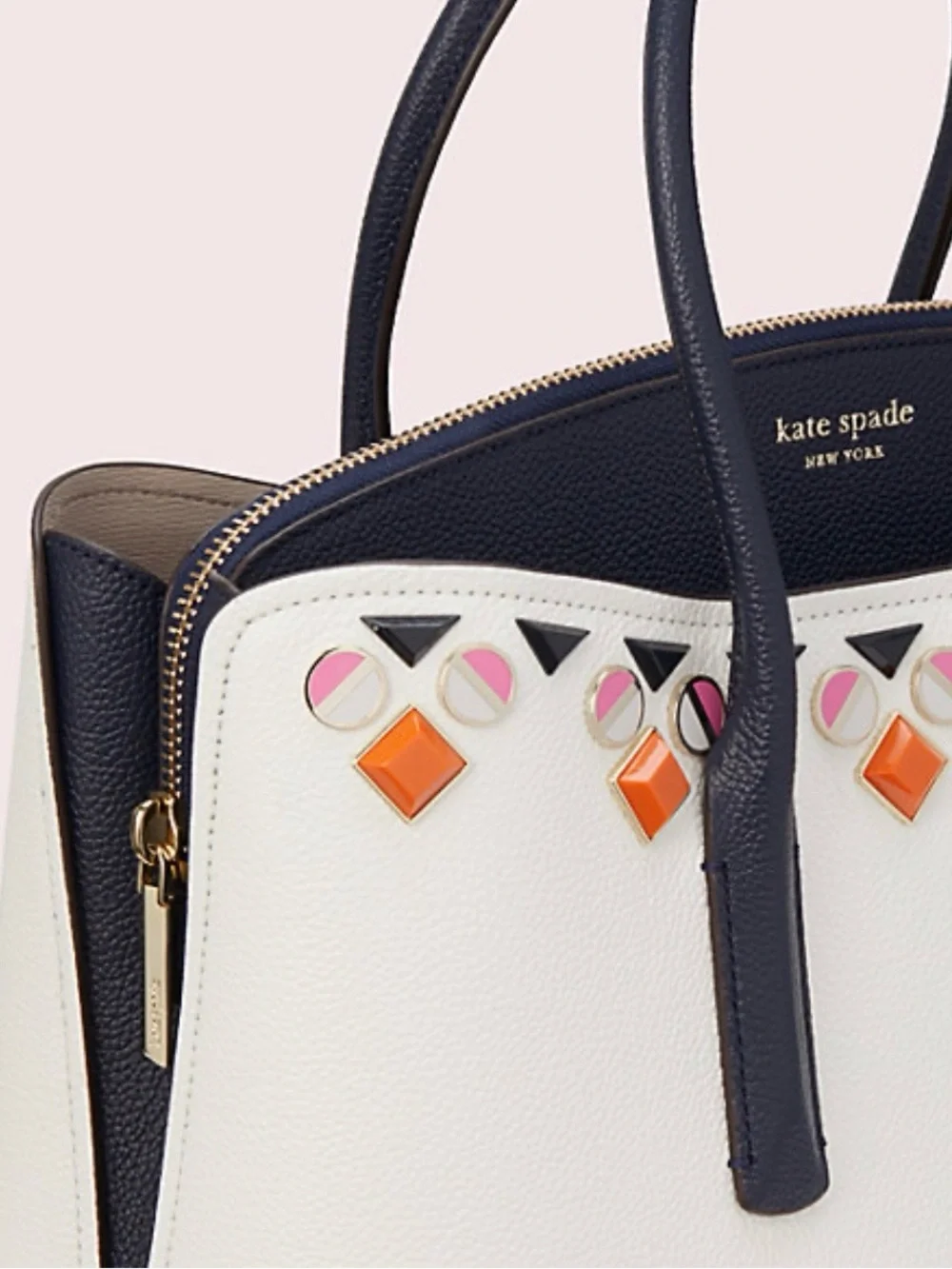 NWT Kate Spade Medium Margaux Jeweled Leather Satchel Handbag
